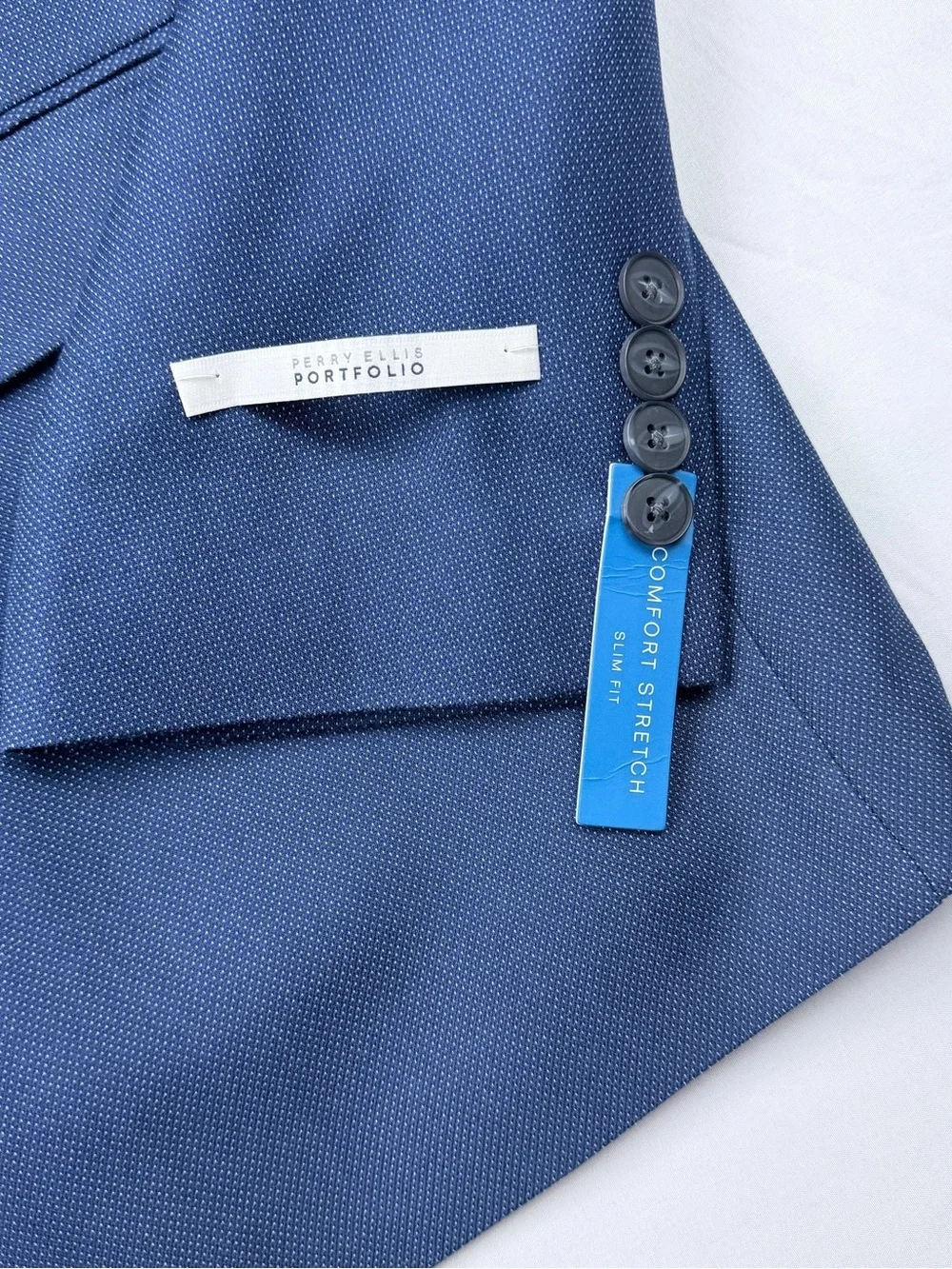 Perry Ellis Portfolio Men's Royal Blue Two-Button Suit, NWT